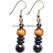 Fashion Hematite Plastic Beads Earring